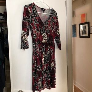 Wrap style floral dress